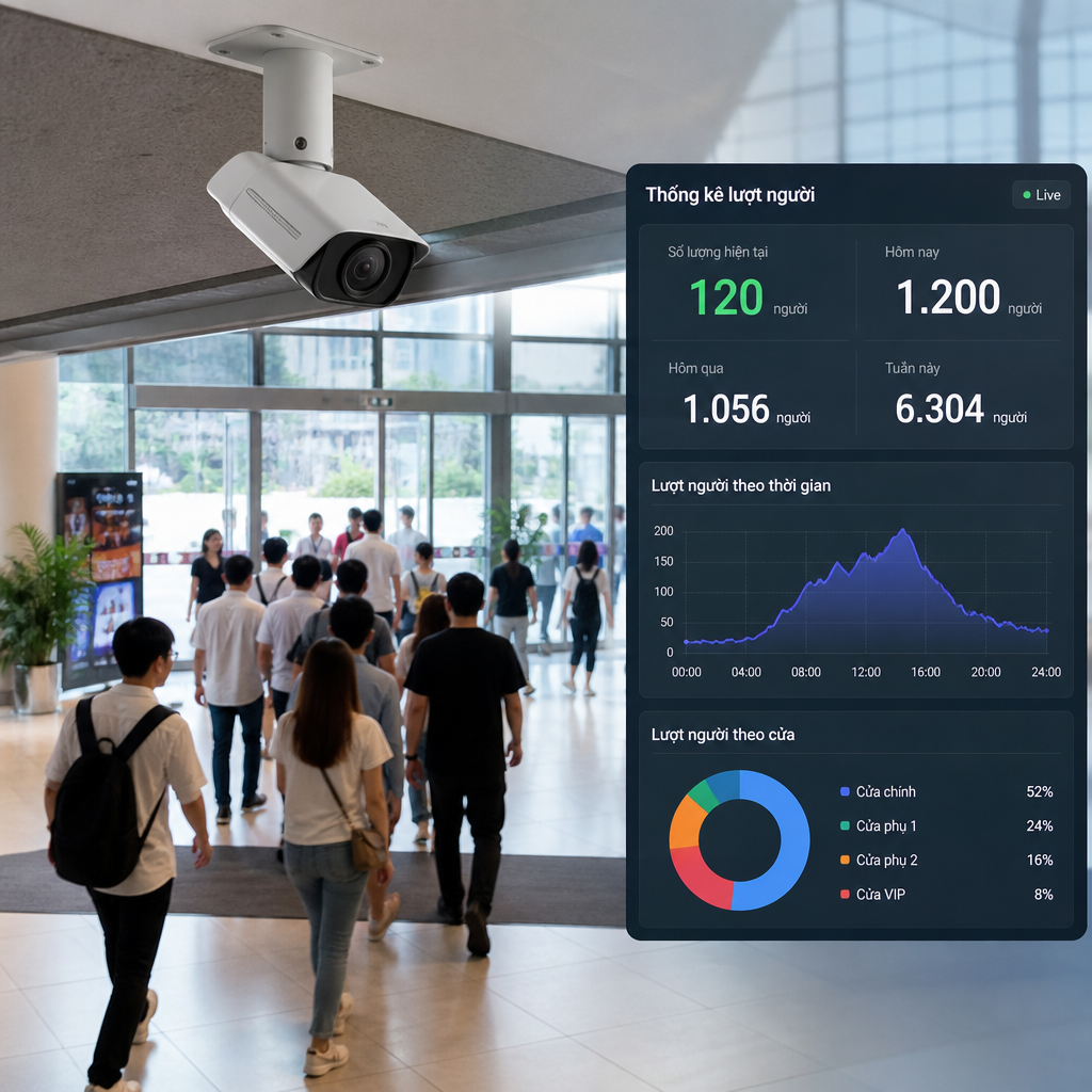 Camera Đếm Số Lượng Người: AI Thống Kê Lưu Lượng Theo Thời Gian Thực