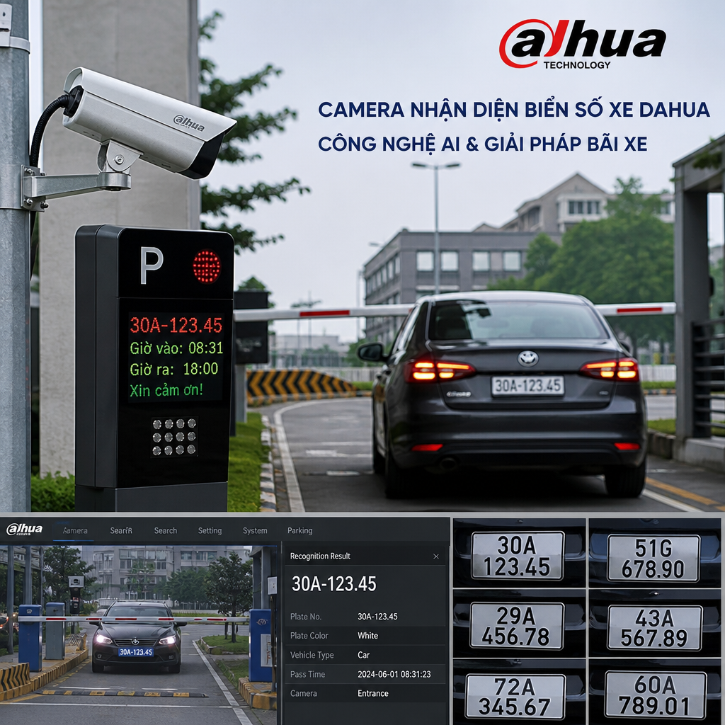 Camera Nhận Diện Biển Số Xe Dahua: Công Nghệ AI & Giải Pháp Bãi Xe