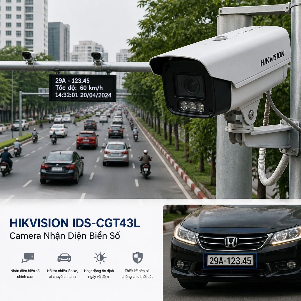 Camera Nhận Diện Biển Số Hikvision IDS-CGT43L: Tính Năng & Ứng Dụng