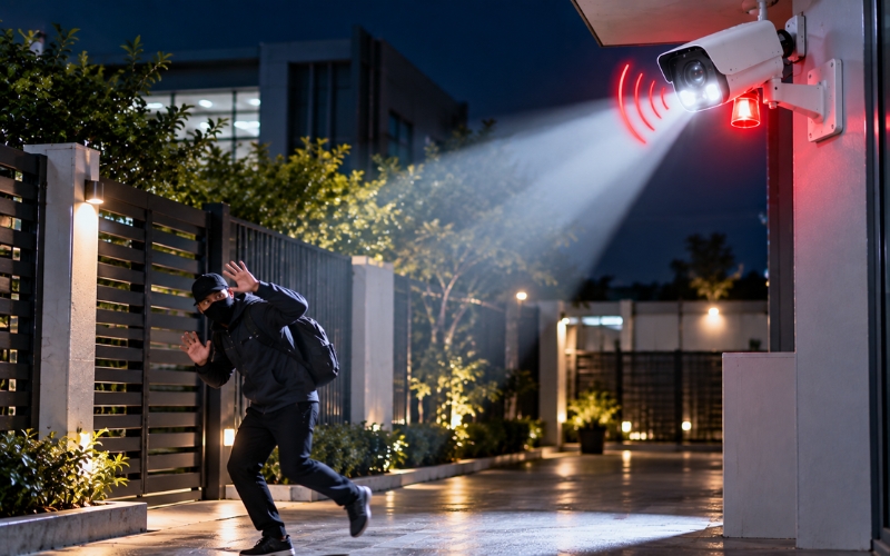camera nhận diện con người phòng vệ chủ động